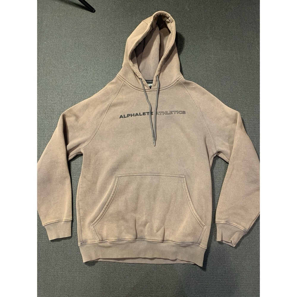 Alphalete‎ Men's Medium Athletic Gym Activewear Hoodie Sweatshirt Brown Copper